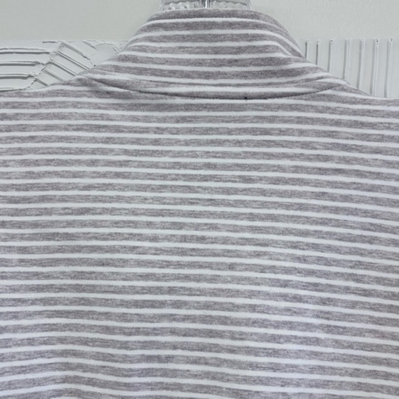 Tommy Hilfiger Women's Gray White Stripe SZ L Open Front Military Band Jacket - Picture 14 of 16